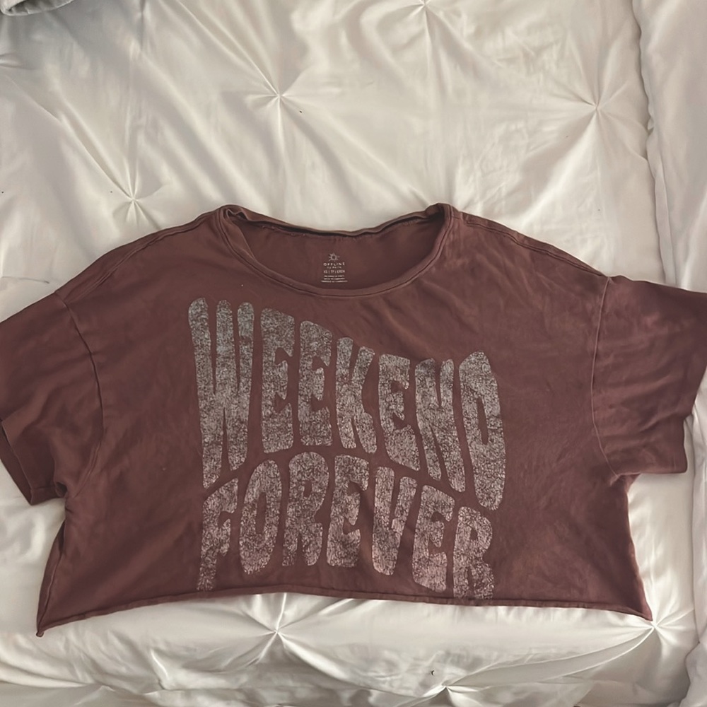 Weekend Forever Aerie crop top